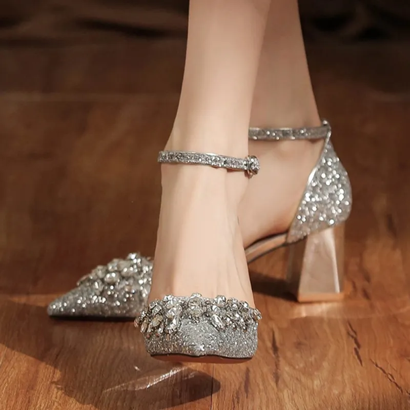 GOSO Chunky Heel High Heels 6.5CM Women's-8