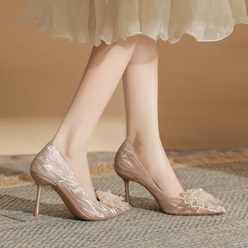 GOSO High Heels Women's Champagne-4