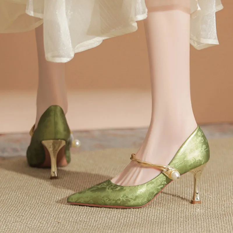GOSO High Heels Women's Green-9