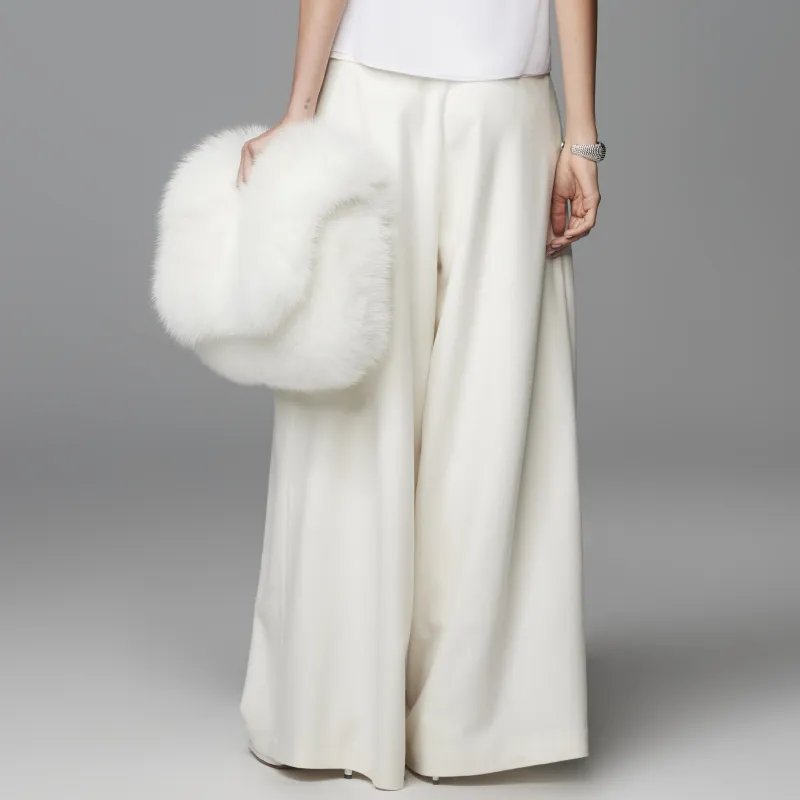 AS DALIO Casual Pants Women's White-3