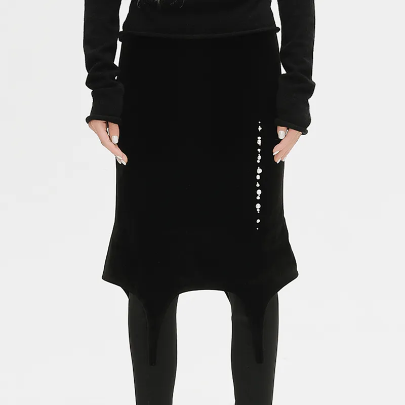 AS DALIO Casual Long Skirt Women's Black-1
