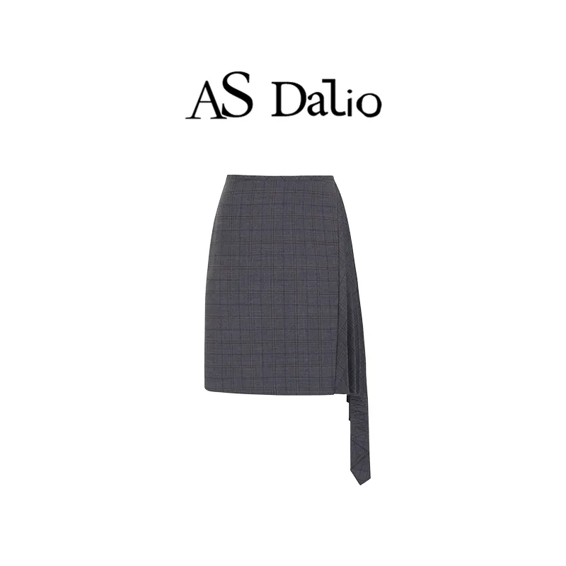 AS DALIO Casual Short Skirts Women's Dark Gray-4