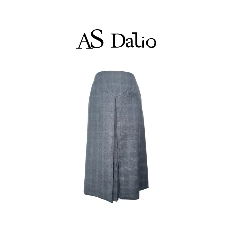 AS DALIO Casual Long Skirt Women's Gray-4