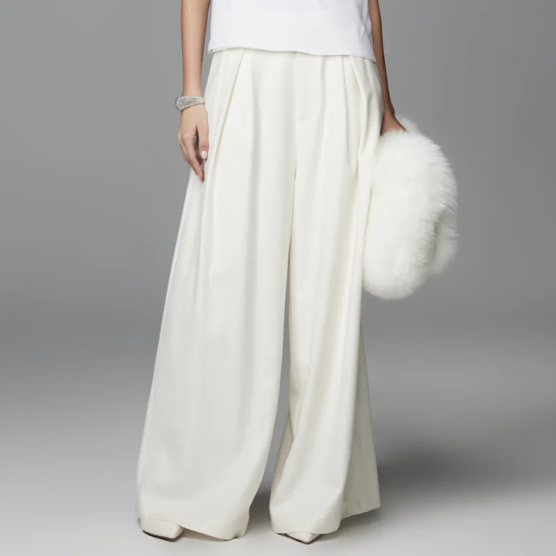 AS DALIO Casual Pants Women's White-1