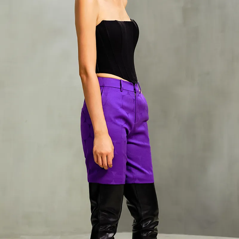 AS DALIO Casual Shorts Women's Purple-2