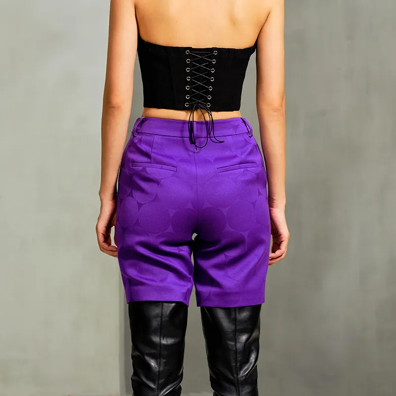AS DALIO Casual Shorts Women's Purple-3