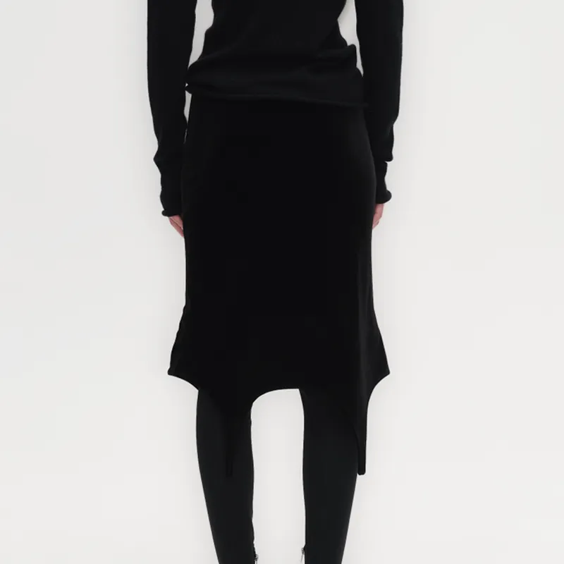 AS DALIO Casual Long Skirt Women's Black-3