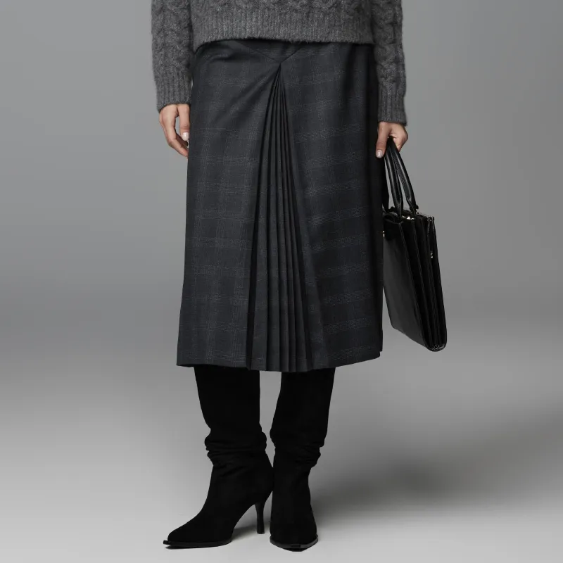 AS DALIO Casual Long Skirt Women's Gray-1