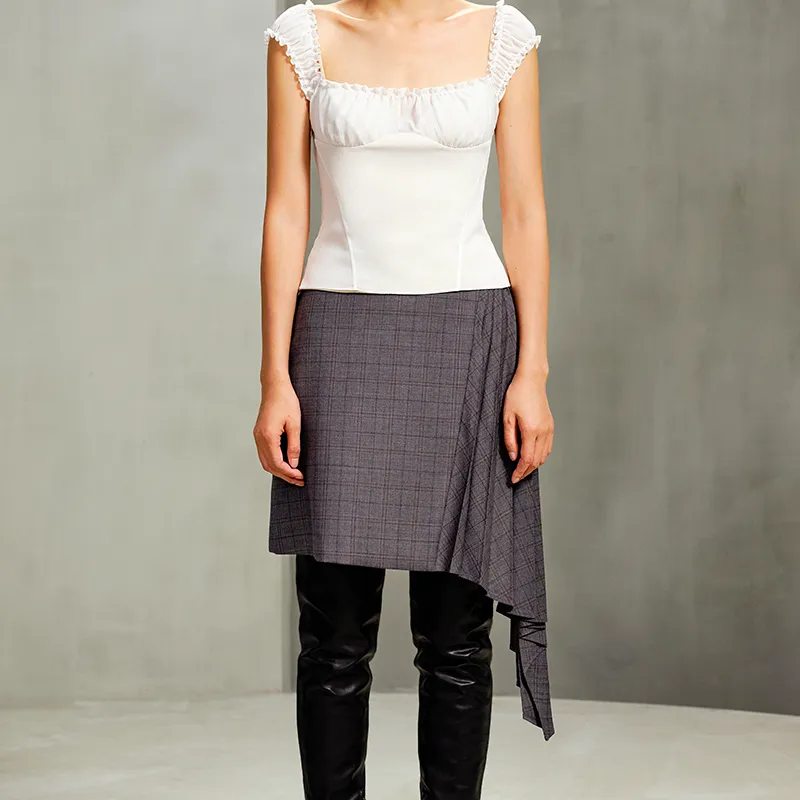 AS DALIO Casual Short Skirts Women's Dark Gray-1