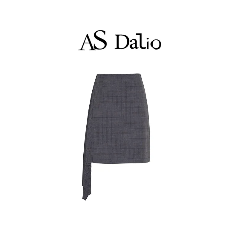 AS DALIO Casual Short Skirts Women's Dark Gray-5