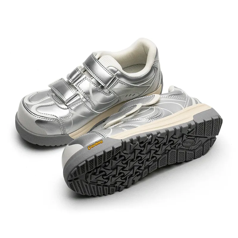 Mule Donkey Lightweight And Breathable Low-Top Skateboard Shoes Unisex Silver Box Included-3