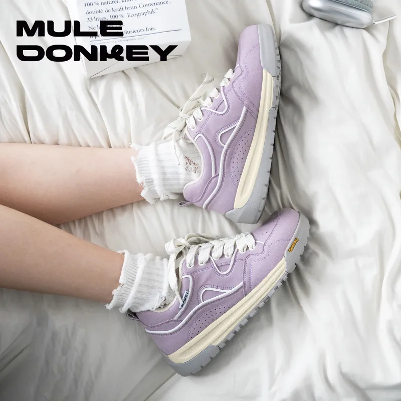 Mule Donkey Anti-Slip And Wear-Resistant Height Increasing Low-Top Skateboard Shoes Unisex Gift Box Set-25