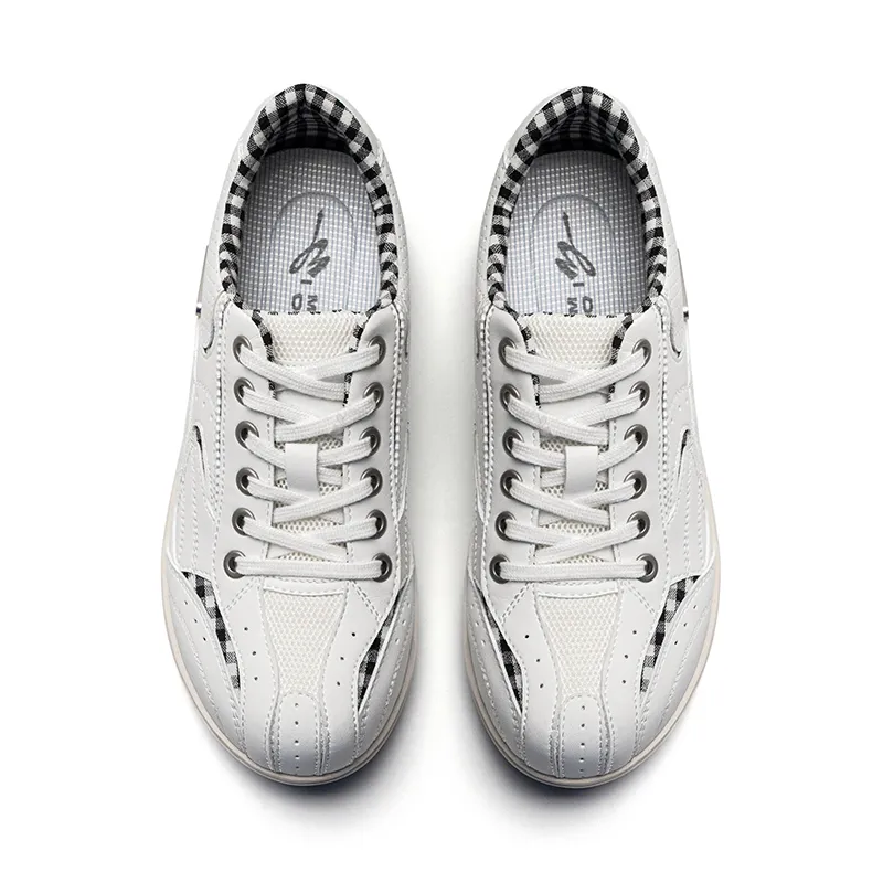 Mule Donkey Lightweight Low Top Casual Shoes Unisex White Plaid-3