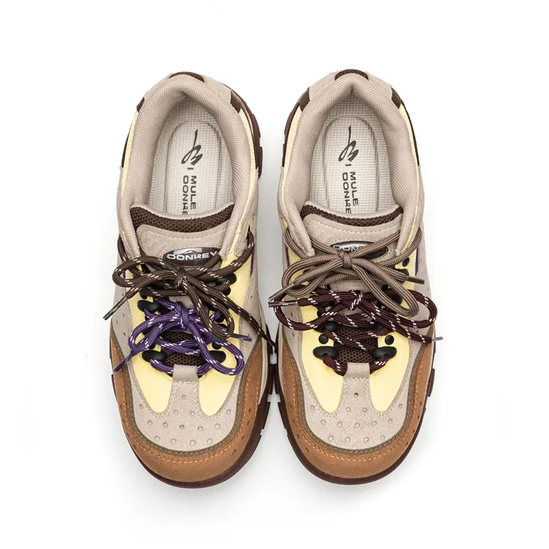 Mule Donkey Height Increasing Slip Resistant Low Top Casual Shoes Unisex Khaki-4