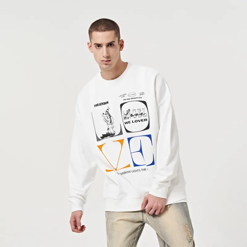 YearnObtainRainbow Sweatshirt Unisex White-3