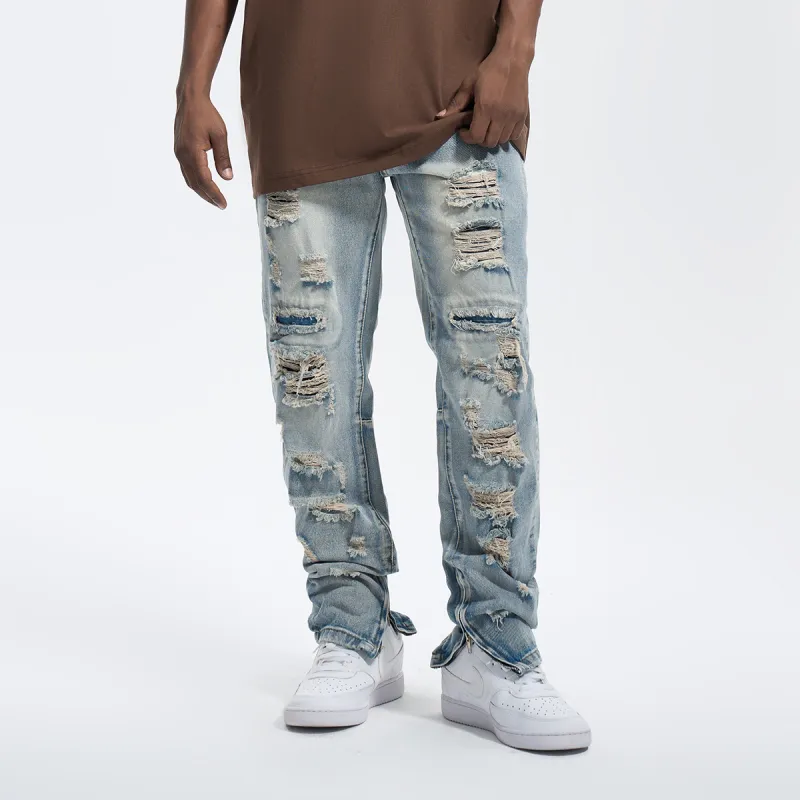 YearnObtainRainbow Jeans Unisex Light Blue-5