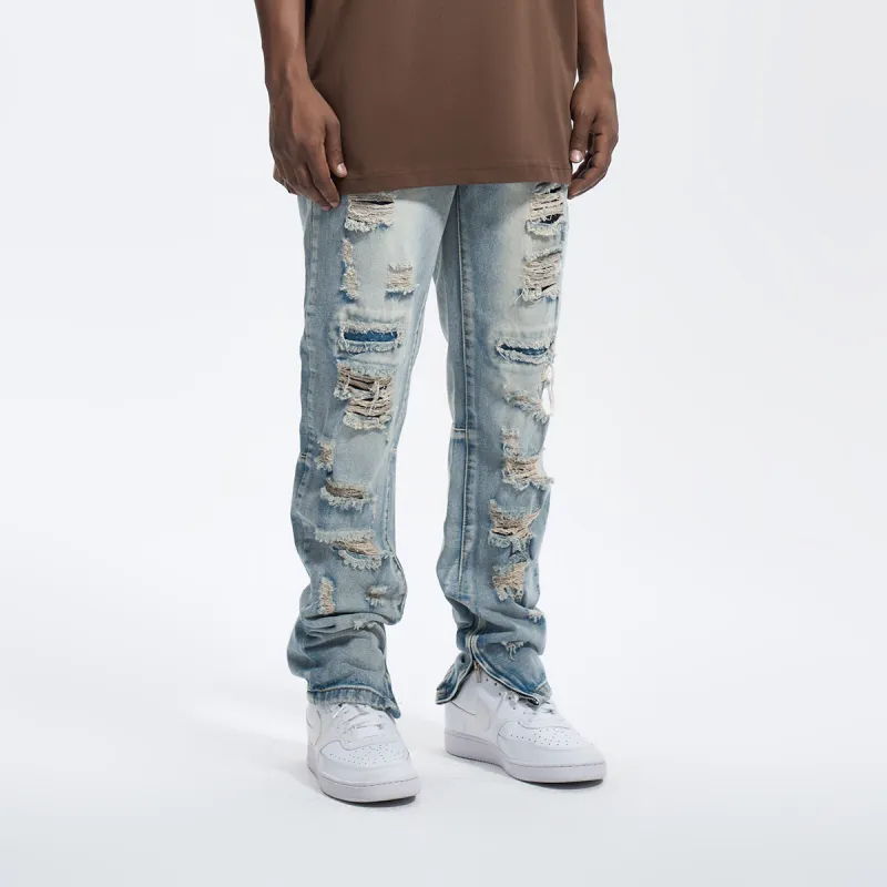 YearnObtainRainbow Jeans Unisex Light Blue-4