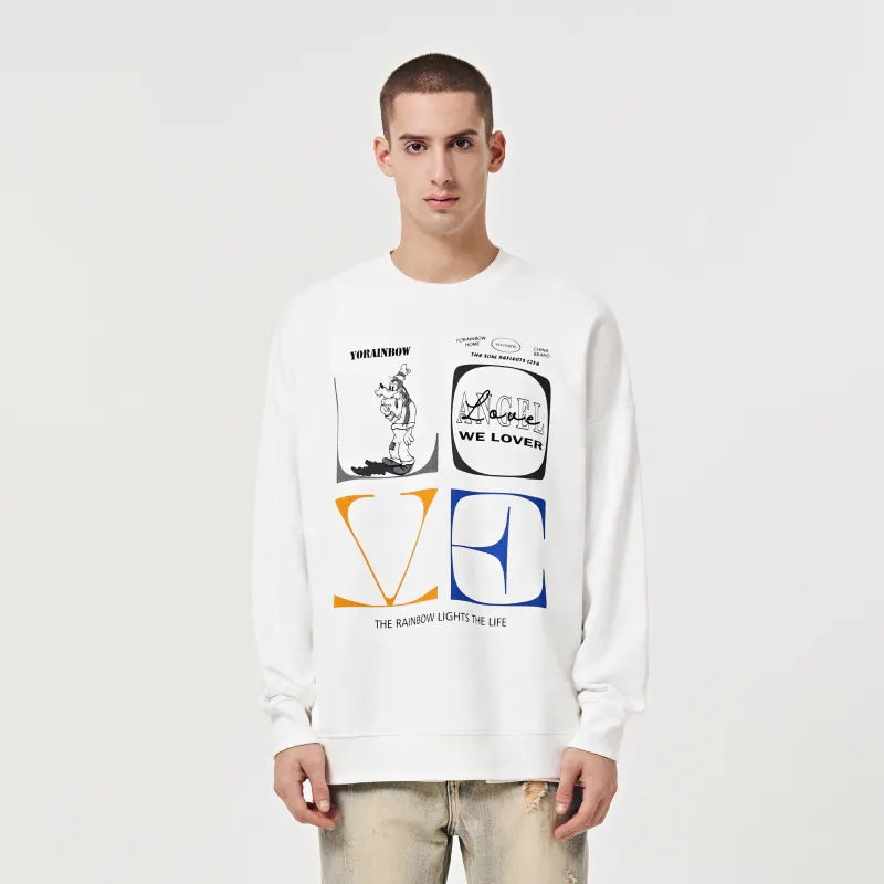 YearnObtainRainbow Sweatshirt Unisex White-2