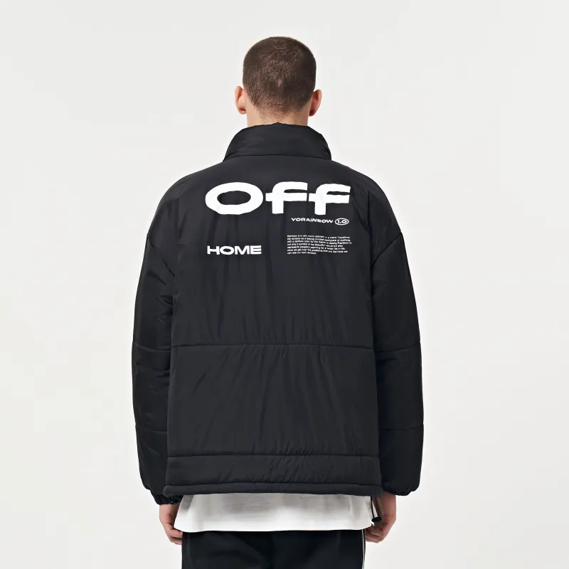 YearnObtainRainbow Puffer Jacket Unisex Black-2