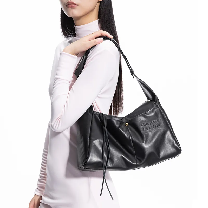 GROTTO Calfskin Tote Bag, Shopping Bag, Shoulder Bag Unisex Multicolor-3