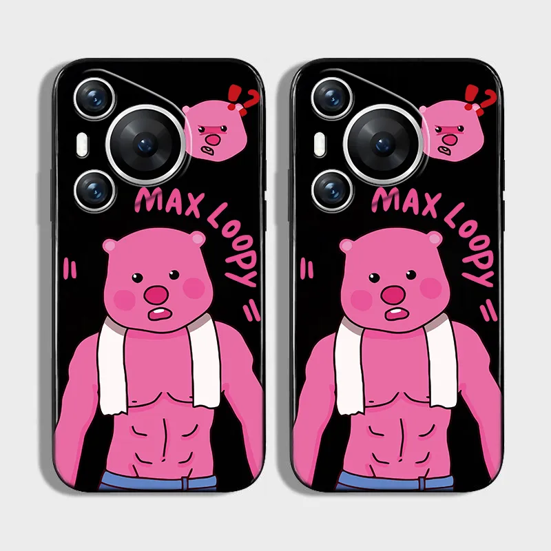 A Tidal Wave TPU Material Muscle Beaver Shiny Phone Case Compatible With Huawei Pura70/P60/P50/P40 Pro-2