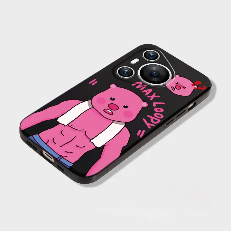 A Tidal Wave TPU Material Muscle Beaver Shiny Phone Case Compatible With Huawei Pura70/P60/P50/P40 Pro-3