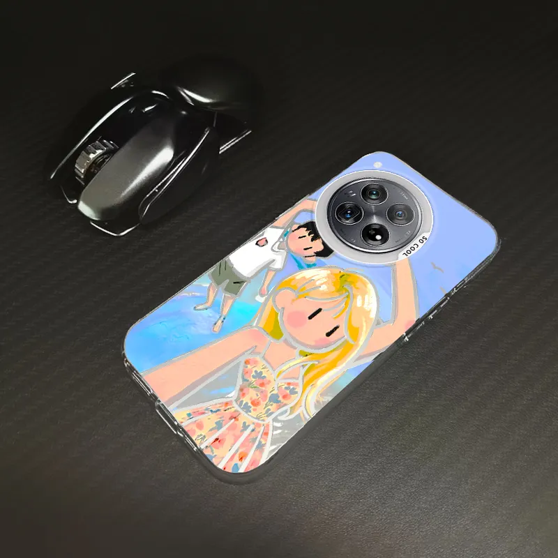 YIYOUJIA Matte Material Girl Heart Phone Case Compatible With OnePlus 12/11/Ace3/Ace2/Ace3V Case OnePlus Ace2 Pro/1+12-2