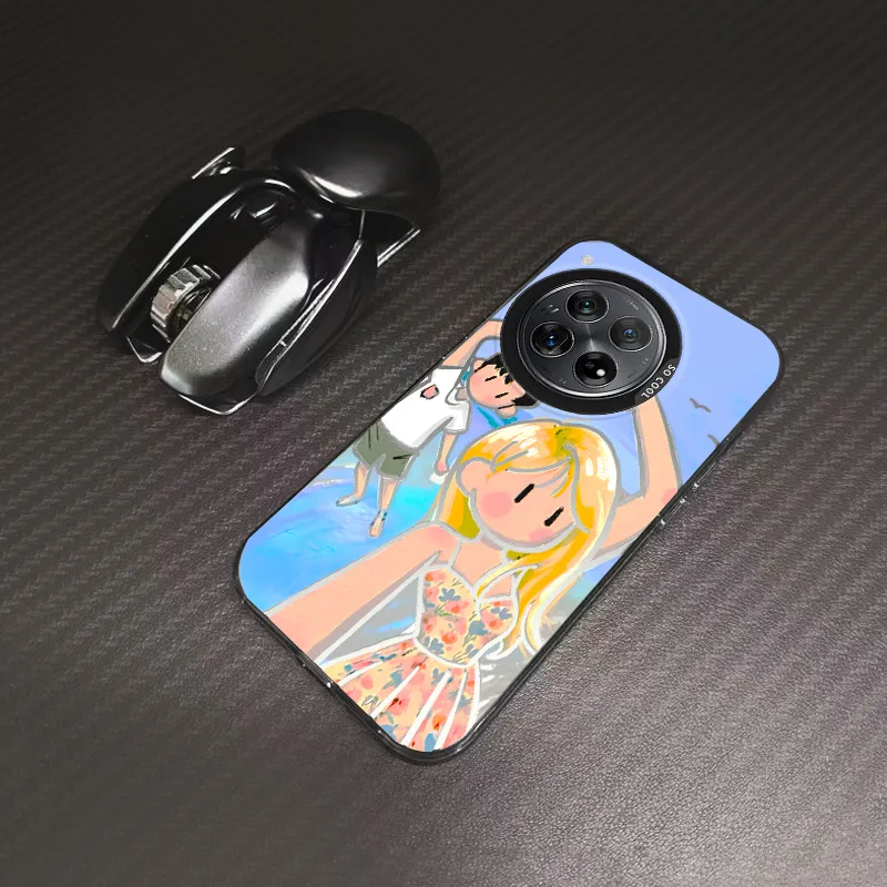 YIYOUJIA Matte Material Girl Heart Phone Case Compatible With OnePlus 12/11/Ace3/Ace2/Ace3V Case OnePlus Ace2 Pro/1+12-5