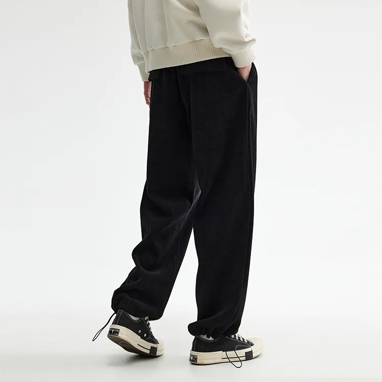 REDCHARCOAL Knitted Sports Pants Men's Black-4
