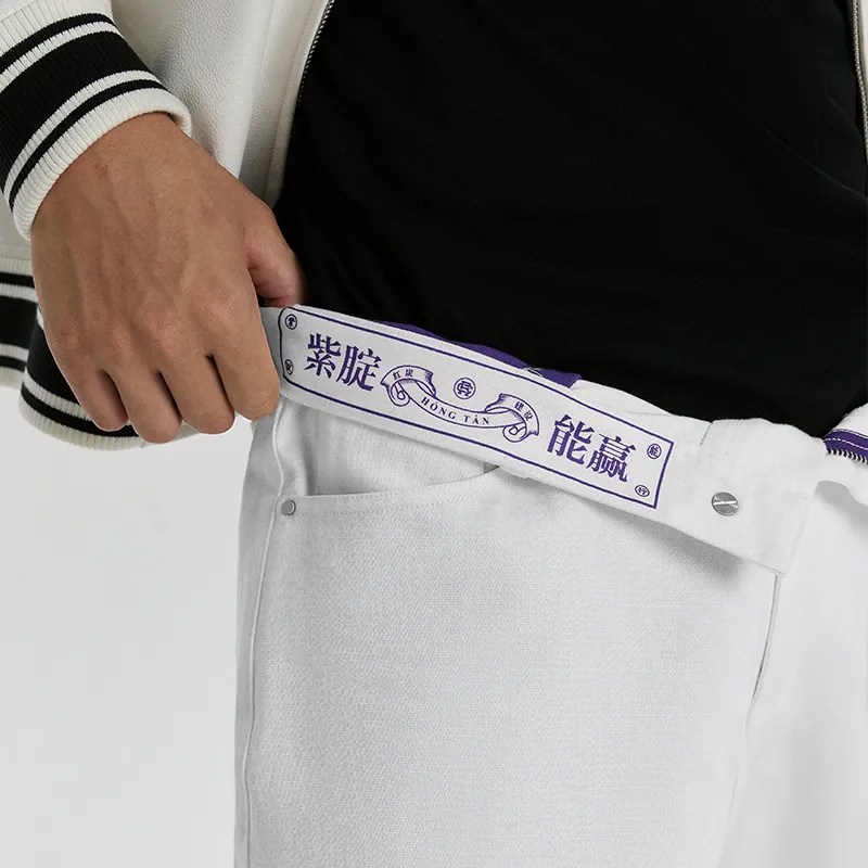 REDCHARCOAL Casual Pants Unisex White-4