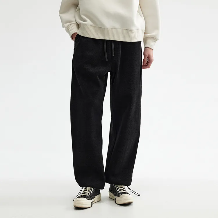 REDCHARCOAL Knitted Sports Pants Men's Black-2