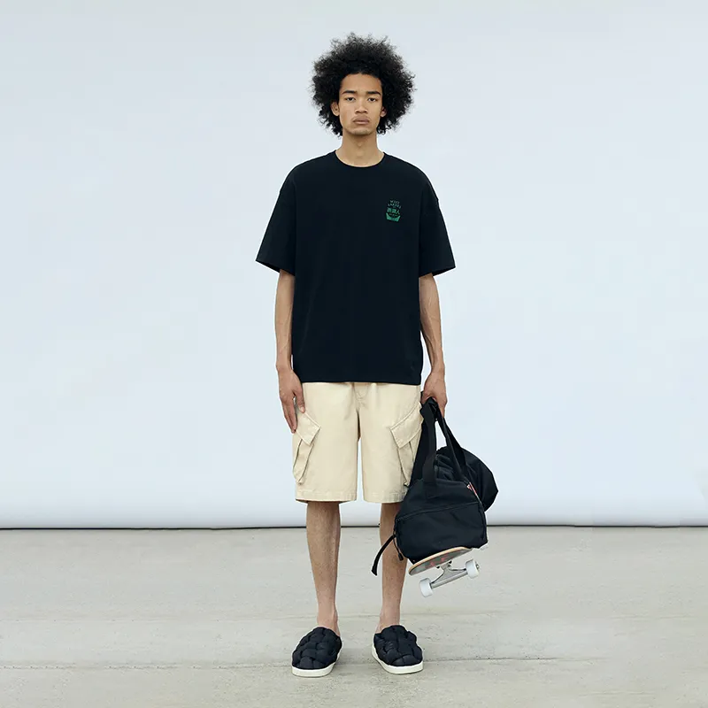 REDCHARCOAL Cargo Shorts Unisex Beige-3