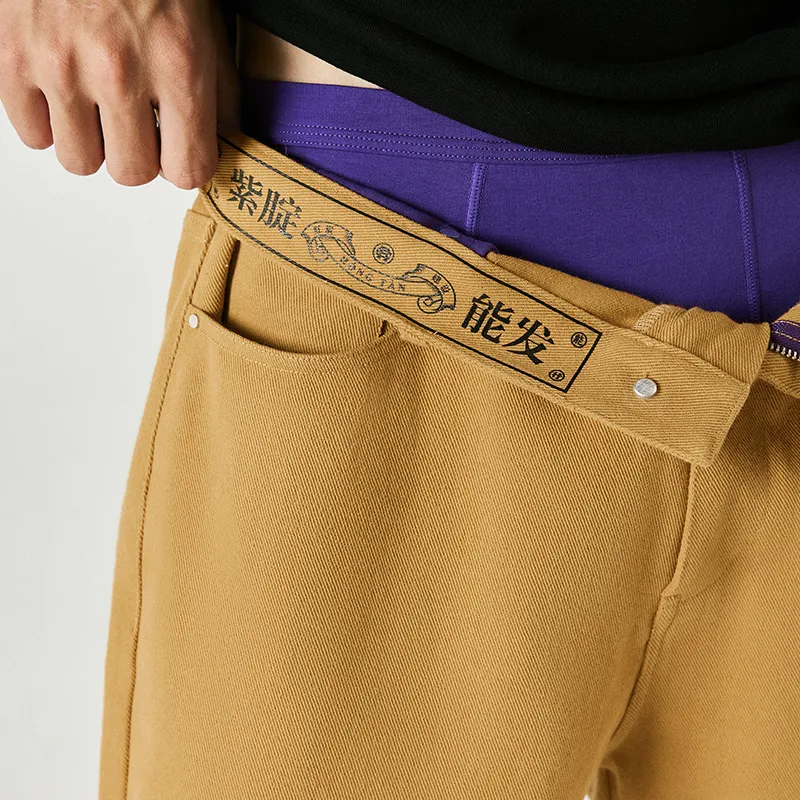 REDCHARCOAL Casual Shorts Unisex Yellow-2