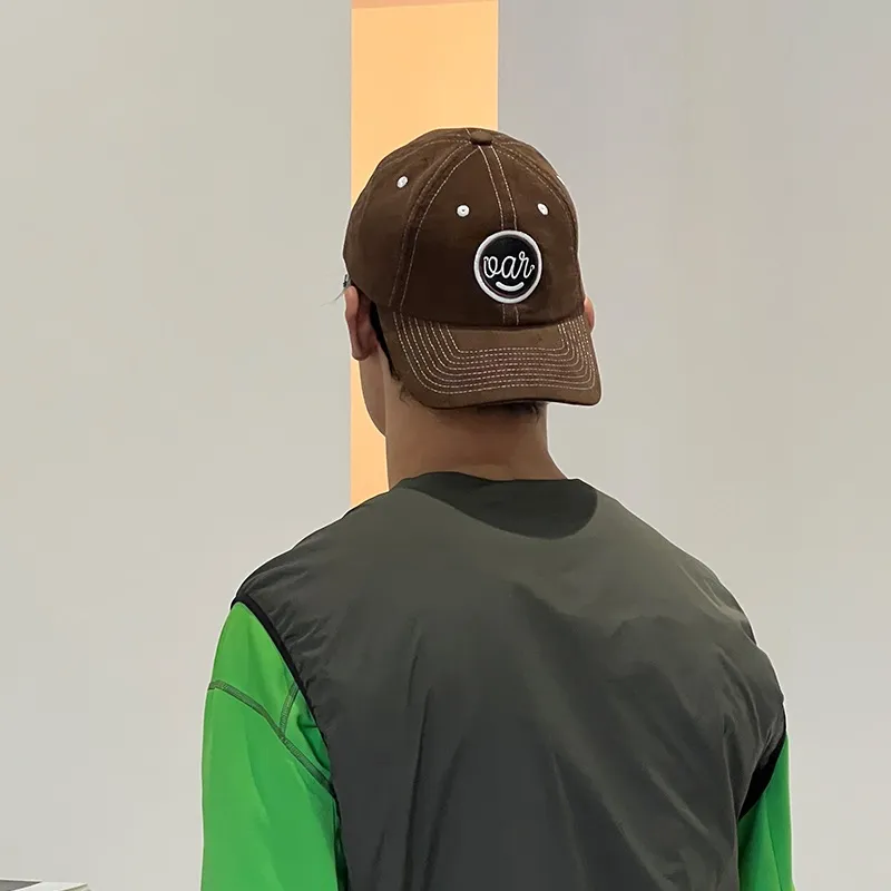 Xotic Corduroy Hand Drawn Embroidery Baseball Caps Unisex-4
