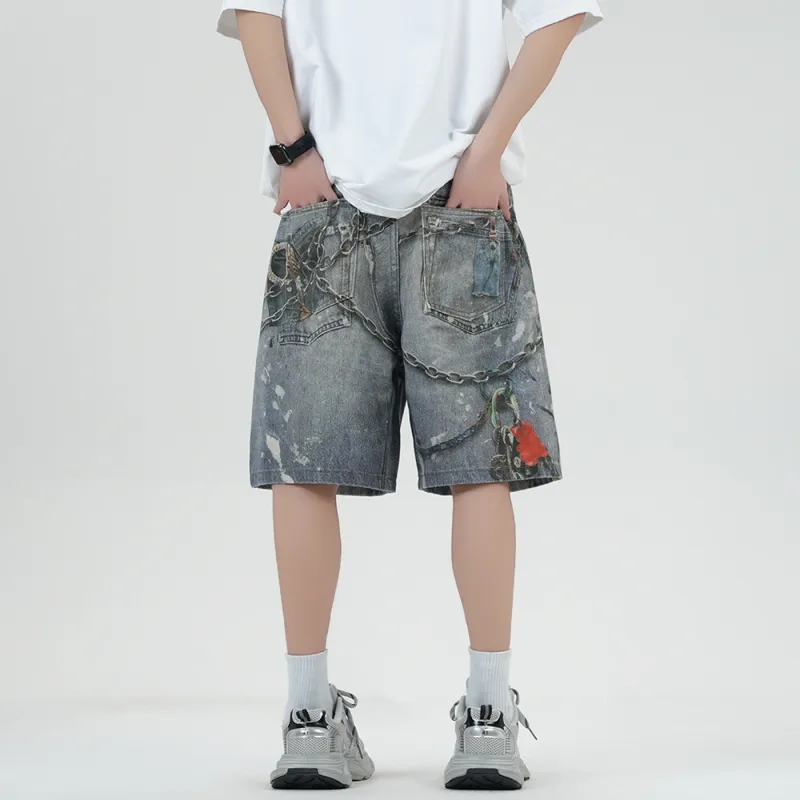 CIZA Denim Shorts Unisex Vintage Blue-5