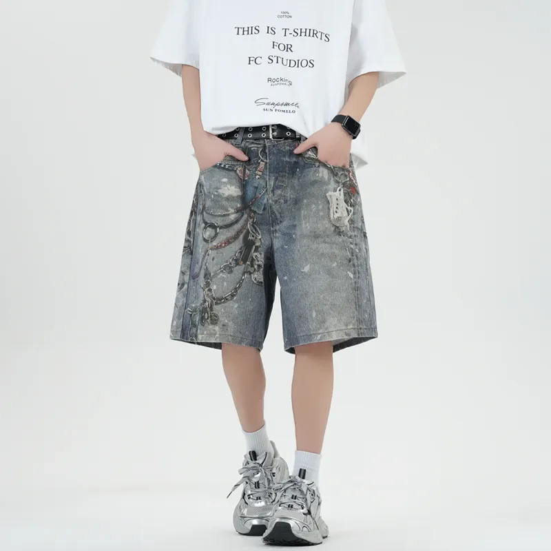CIZA Denim Shorts Unisex Vintage Blue-1