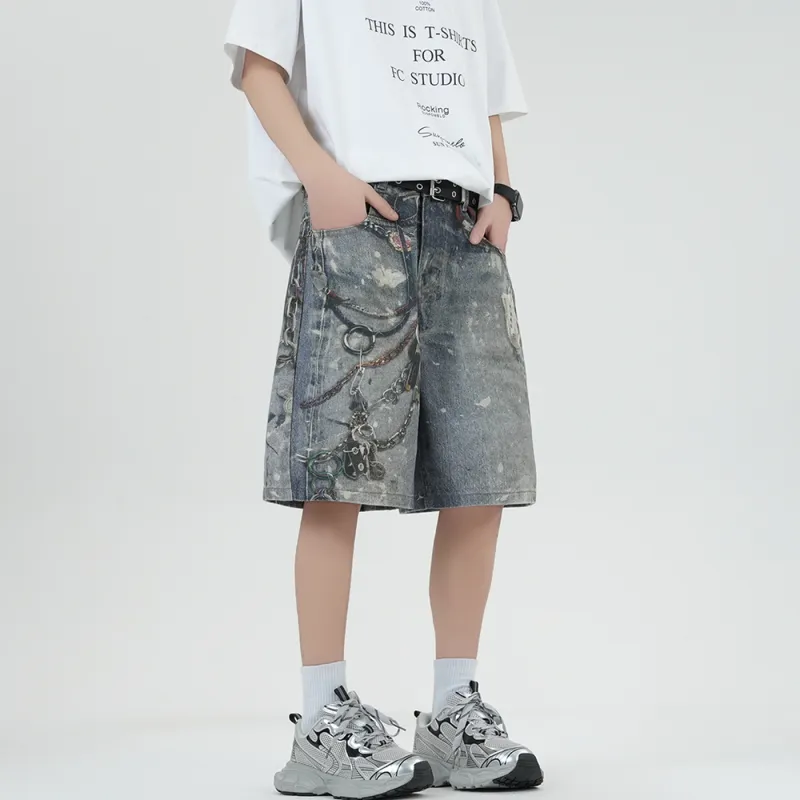 CIZA Denim Shorts Unisex Vintage Blue-3