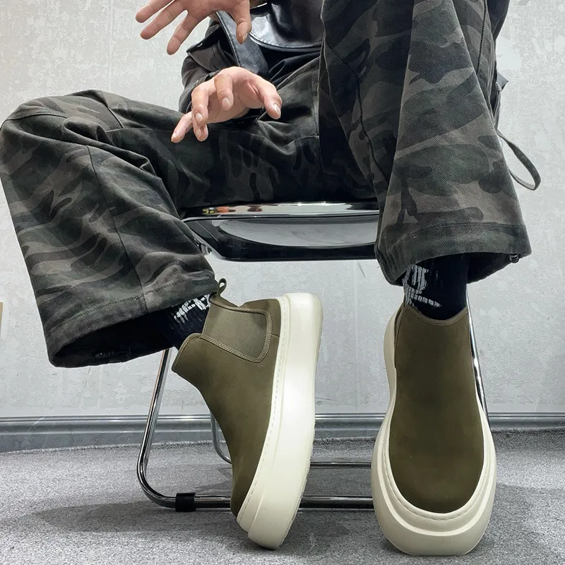 LOHAN·SIR Short Chelsea Boots Platform Men's-4