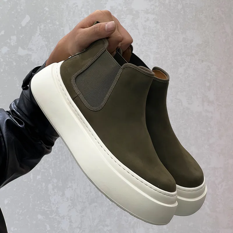 LOHAN·SIR Short Chelsea Boots Platform Men's-5