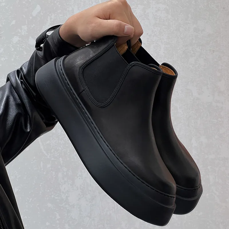 LOHAN·SIR Short Chelsea Boots Platform Men's-10