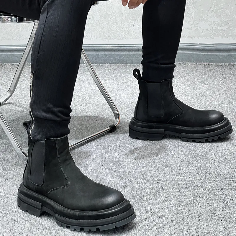 LOHAN·SIR Short Chelsea Boots Platform Men's-11