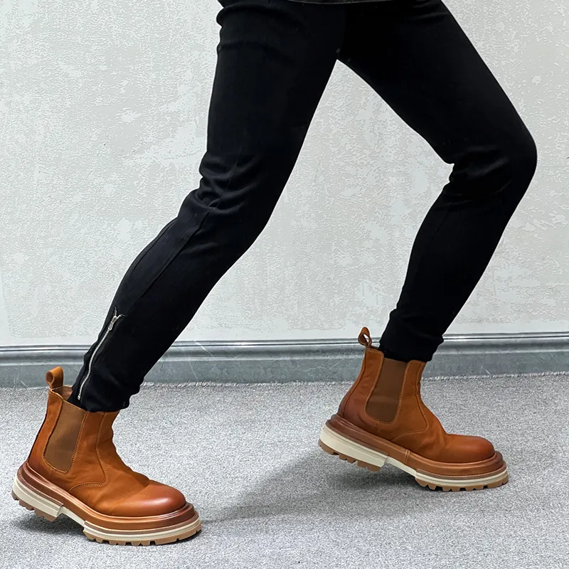 LOHAN·SIR Short Chelsea Boots Platform Men's-5