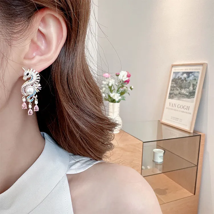 Good Quality Copper S925 Sterling Silver Stud Earrings Women's-2