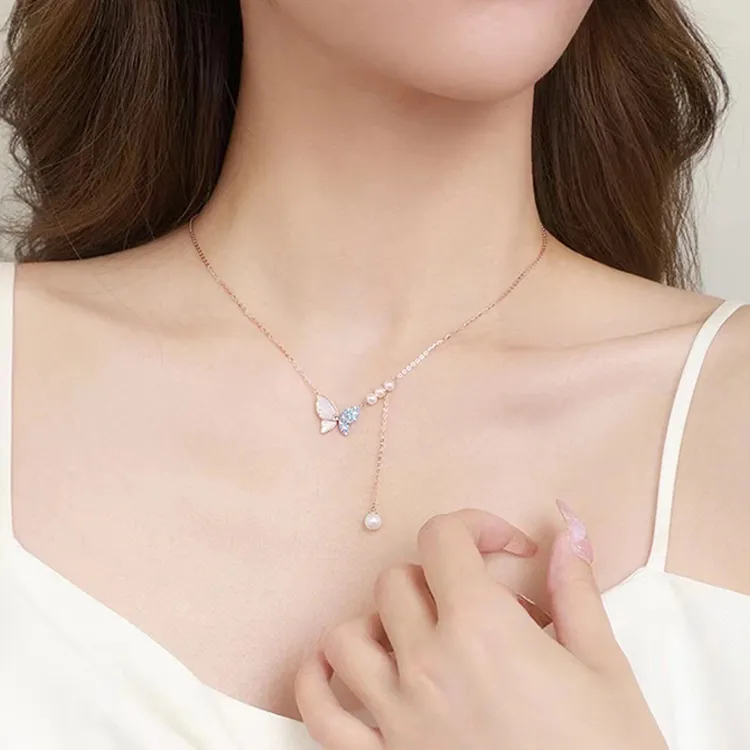 Good Quality S925 Silver Necklaces Women's-3