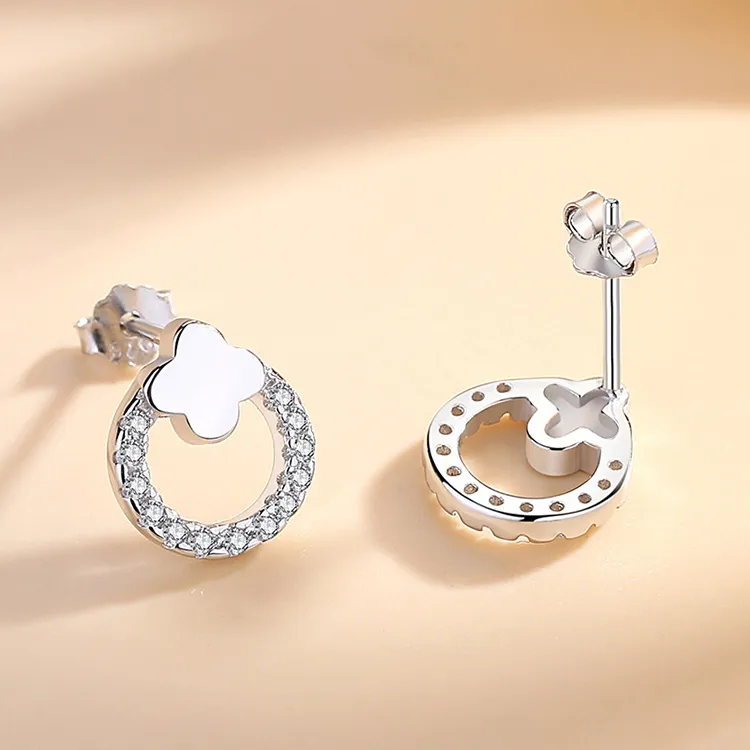 Good Quality S925 Silver Stud Earrings Women's-3