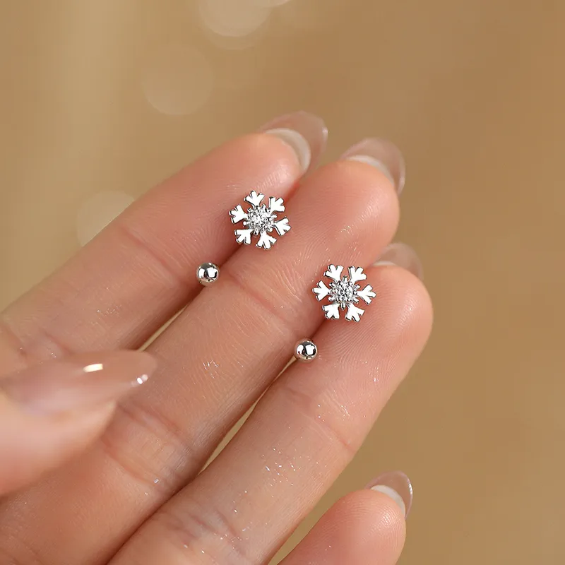 Good Quality S999 Fine Silver Stud Earrings Unisex-1