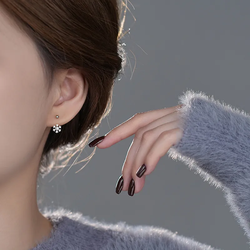 Good Quality S999 Fine Silver Stud Earrings Unisex-3
