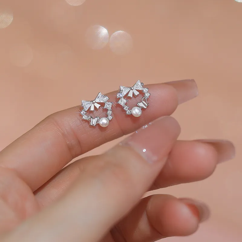 Good Quality S925 Silver Stud Earrings Women's-2