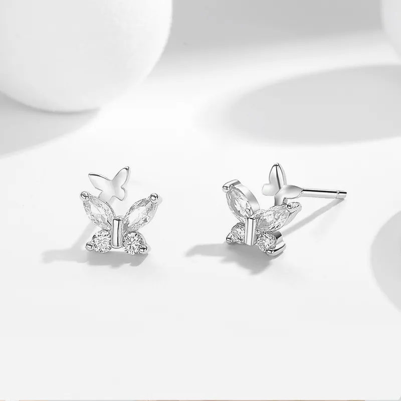 Good Quality S999 Fine Silver Stud Earrings Unisex-1