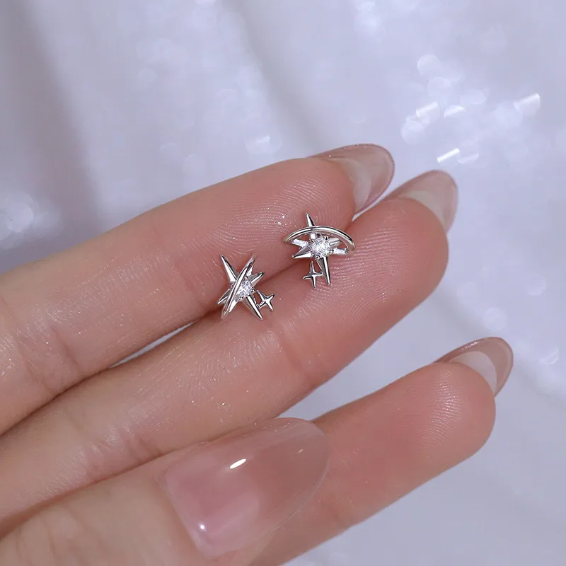Good Quality S999 Fine Silver Stud Earrings Unisex-1